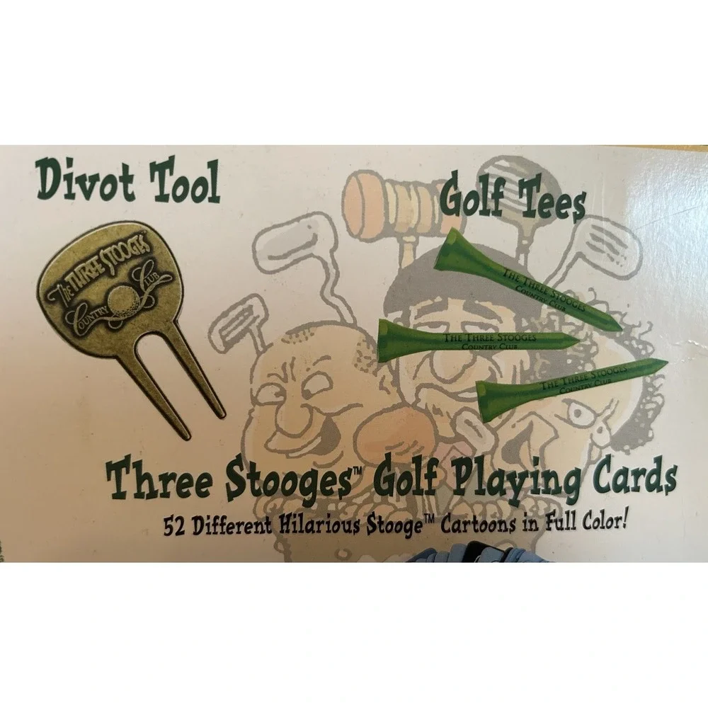 Vintage 1998 Property Of The Three Stooges Country Club‎ Golf Accessory Set